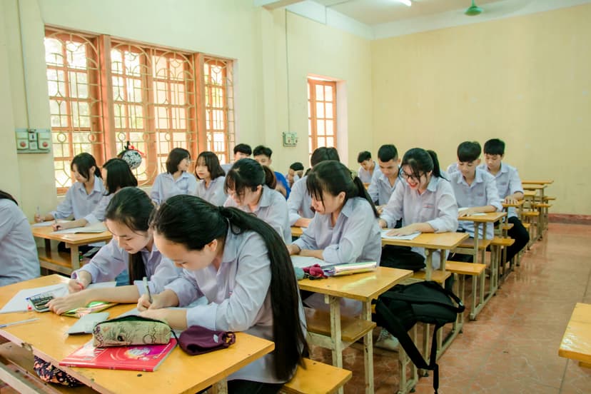Students studying in the Bright Minds library and reading room